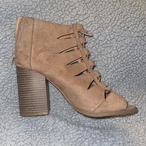 Size 8 peep toe booties